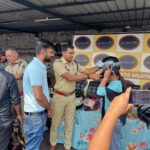 सड़क सुरक्षा को लेकर जागरूकता अभियान, बिना हेलमेट चालकों को किया प्रोत्साहित