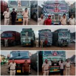 “ऑपरेशन_प्रहार” के तहत रायगढ़ पुलिस की बड़ी कार्रवाई— 5 वाहनों से 21 लाख रुपये का अवैध कबाड़ जब्त